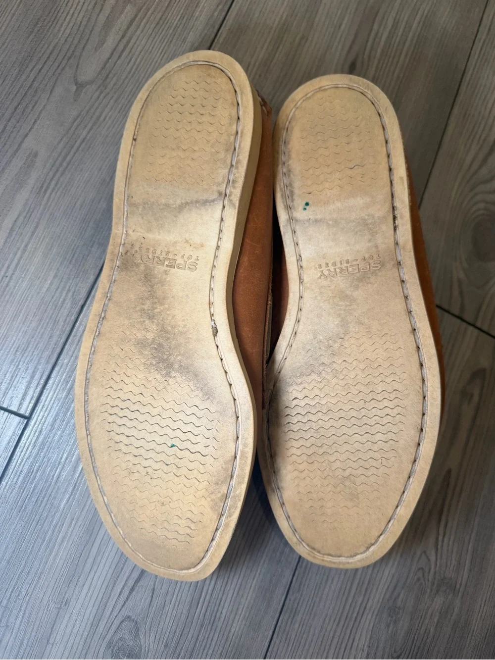 Sperry Men's Tan/Brown Leather Boat Shoes Size 8.5